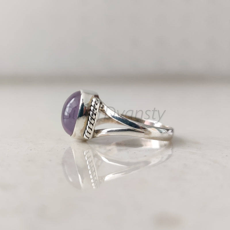 'Boho' Rose Quartz Ring 925 Solid Sterling Silver Ring