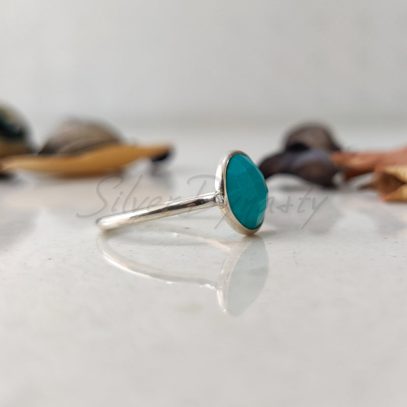 'Boho' Turquoise 925 Solid Sterling Silver Ring