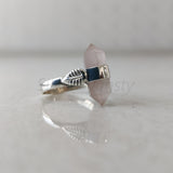 'Designer' Rose Quartz Ring 925 Solid Sterling Silver Ring