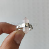 'Designer' Rose Quartz Ring 925 Solid Sterling Silver Ring