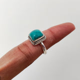 'Boho' Turquoise 925 Solid Sterling Silver Ring