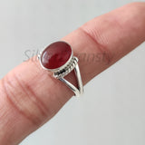 'Modern' Carnelian 925 Solid Sterling Silver Designer Ring