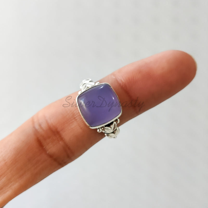 Lavender Onyx 925 Solid Sterling Silver Ring, Ring For Women