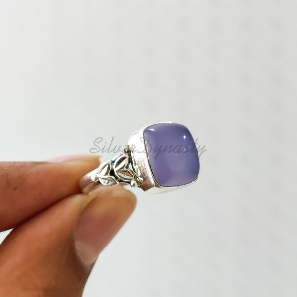 Lavender Onyx 925 Solid Sterling Silver Ring, Ring For Women