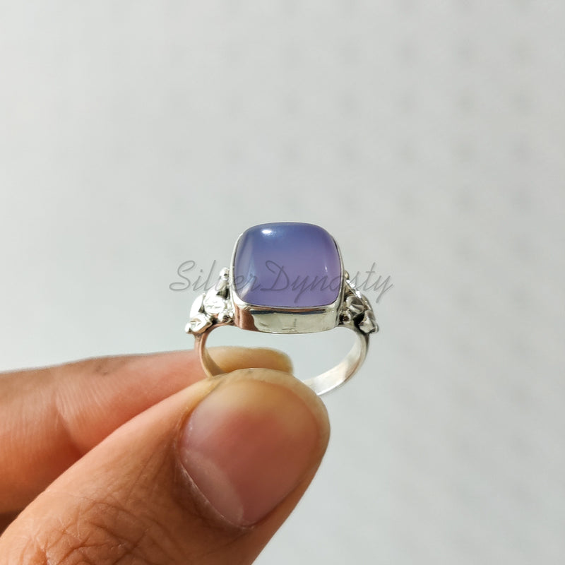 Lavender Onyx 925 Solid Sterling Silver Ring, Ring For Women