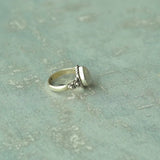 Rainbow Moonstone Sterling Silver Ring