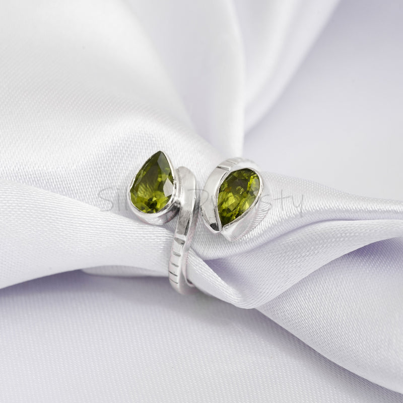 Peridot Ring, 925 Solid Sterling Silver Ring, Ring For Women