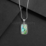 'Boho' Abalone 925 Solid Sterling Silver Pendant