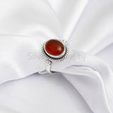 'Fortuna' Carnelian 925 Solid Sterling Silver Ring