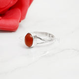 'Fortuna' Carnelian 925 Solid Sterling Silver Ring