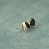 Black Onyx Studs, 925 Solid Sterling Silver Studs