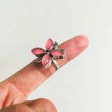 Butterfly Dichroic Glass 925 Solid Sterling Silver Ring