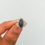 'Minimalist' Black Onyx 925 Solid Sterling Silver Ring