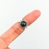 'Heart' Black Onyx 925 Solid Sterling Silver Ring