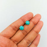 'Minimalist' Turquoise 925 Solid Sterling Silver Studs