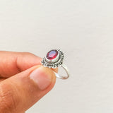 'BIA' Garnet 925 Solid Sterling Silver Ring