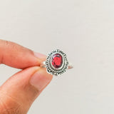 'BIA' Garnet 925 Solid Sterling Silver Ring