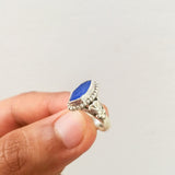 'Boho' Chalcedony 925 Solid Sterling Silver Ring