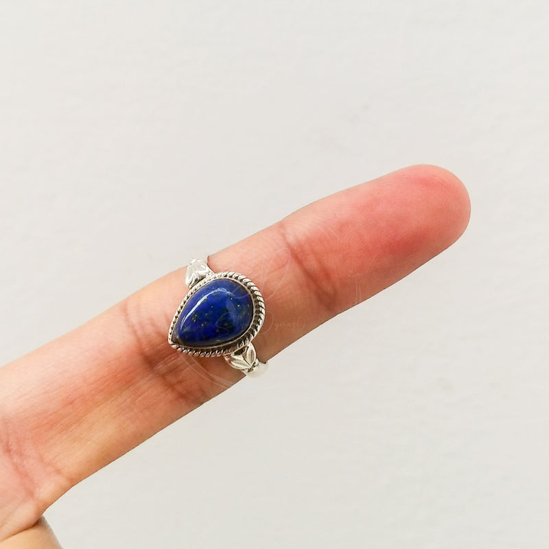 'Bohmin' Lapis Lazuli 925 Solid Sterling Silver Ring