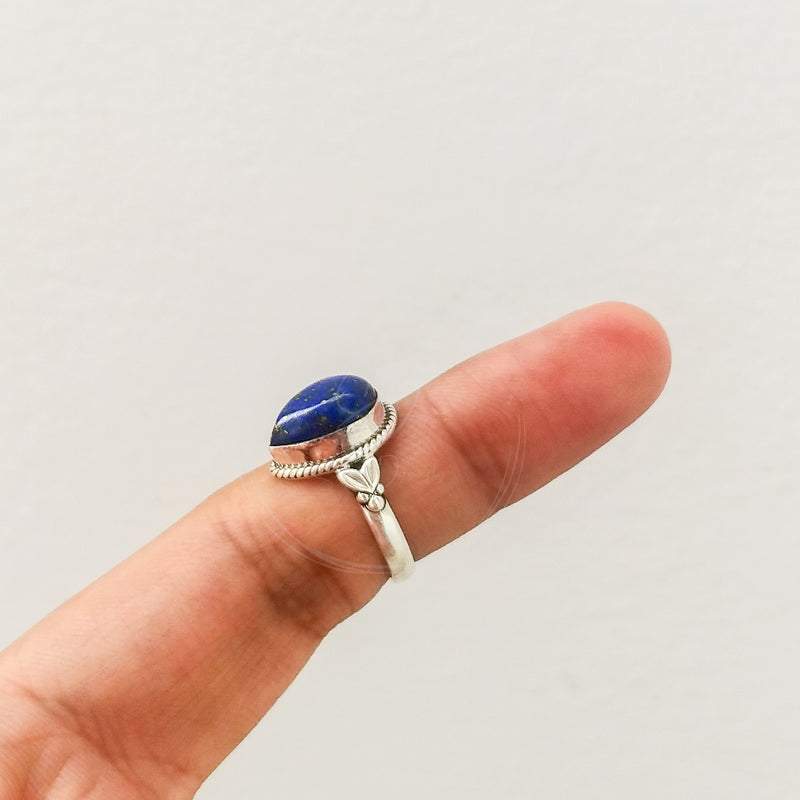 'Bohmin' Lapis Lazuli 925 Solid Sterling Silver Ring