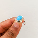 'Modern' Turquoise 925 Solid Sterling Silver Ring