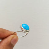 'Modern' Turquoise 925 Solid Sterling Silver Ring