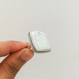 'HEBE' Howlite 925 Solid Sterling Silver Ring