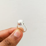 'Minimalist' Pearl 925 Solid Sterling Silver Ring