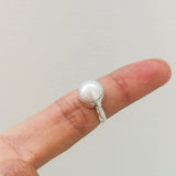 'Minimalist' Pearl 925 Solid Sterling Silver Ring