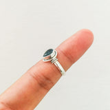 'Minimalist' Blue Topaz 925 Solid Sterling Silver Ring