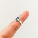 'Minimalist' Blue Topaz 925 Solid Sterling Silver Ring