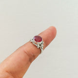 'Bohmin' Ruby 925 Solid Sterling Silver Ring