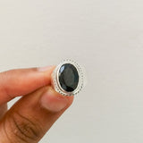 'BIA' Black Onyx 925 Solid Sterling Silver Ring