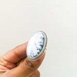 'Modern' Dendritic Opal 925 Solid Sterling Silver Ring