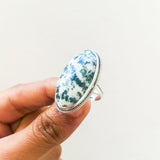 'Antheia' Tree Agate 925 Solid Sterling Silver Ring