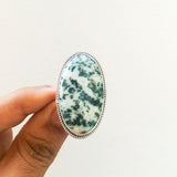 'Antheia' Tree Agate 925 Solid Sterling Silver Ring