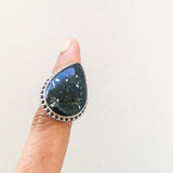 'HEBE' Black Serpentine 925 Solid Sterling Silver Ring