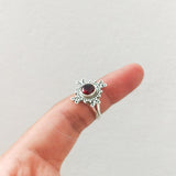 'Bohmin' Garnet 925 Solid Sterling Silver Ring