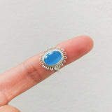 'Fortuna' Chalcedony 925 Solid Sterling Silver Ring