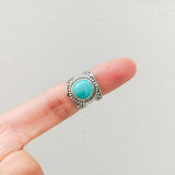 'Achelois' Turquoise 925 Solid Sterling Silver Ring