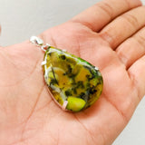 'Minimalist' Dendritic Opal 925 Solid Sterling Silver Pendant