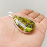 'Minimalist' Dendritic Opal 925 Solid Sterling Silver Pendant