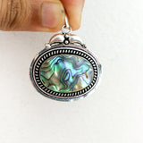 'Boho' Abalone 925 Solid Sterling Silver Pendant