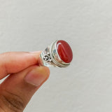 'Fortuna' Carnelian 925 Solid Sterling Silver Ring