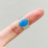 'BIA' Chalcedony 925 Solid Sterling Silver Ring