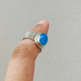 'BIA' Chalcedony 925 Solid Sterling Silver Ring