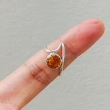 'Minimalist' Citrine 925 Solid Sterling Silver Ring