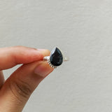 'Modern' Black Onyx 925 Solid Sterling Silver Ring