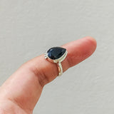 'Modern' Black Onyx 925 Solid Sterling Silver Ring