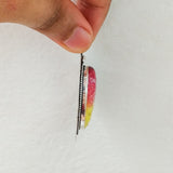 'Firework' Tri Color Druzy 925 Solid Sterling Silver Pendant